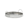 salt&pepper Parker Round Bar Tray With Handles 33cm Silver