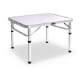 Weisshorn Folding Camping Table 60CM Adjustable Portable Outdoor Picnic Desk Silver OSFA