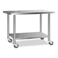 Cefito Commercial 34 Stainless Steel Bench 1219x61mm Silver
