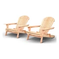 Gardeon Gardeon Patio Furniture Outdoor Chairs Beach Chair Wooden Adirondack Recliner Garden Lounge 2PC No Colour