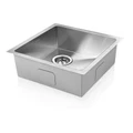 Cefito Kitchen Sink Stainless Steel Basin Single Bowl Laundry 51X45CM in Silver