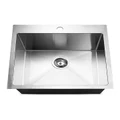 Cefito Single Bowl Laundry Stainless Steel Kitchen Sink 53X50CM Silver