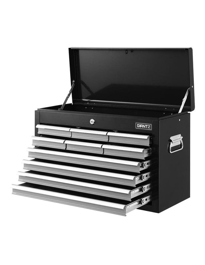 Giantz Giantz 10 Drawer Tool Box Cabinet Chest Toolbox Storage Garage Organiser Grey