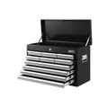 Giantz 10-Drawer Tool Box Chest Cabinet Garage Storage Toolbox Black&Silver