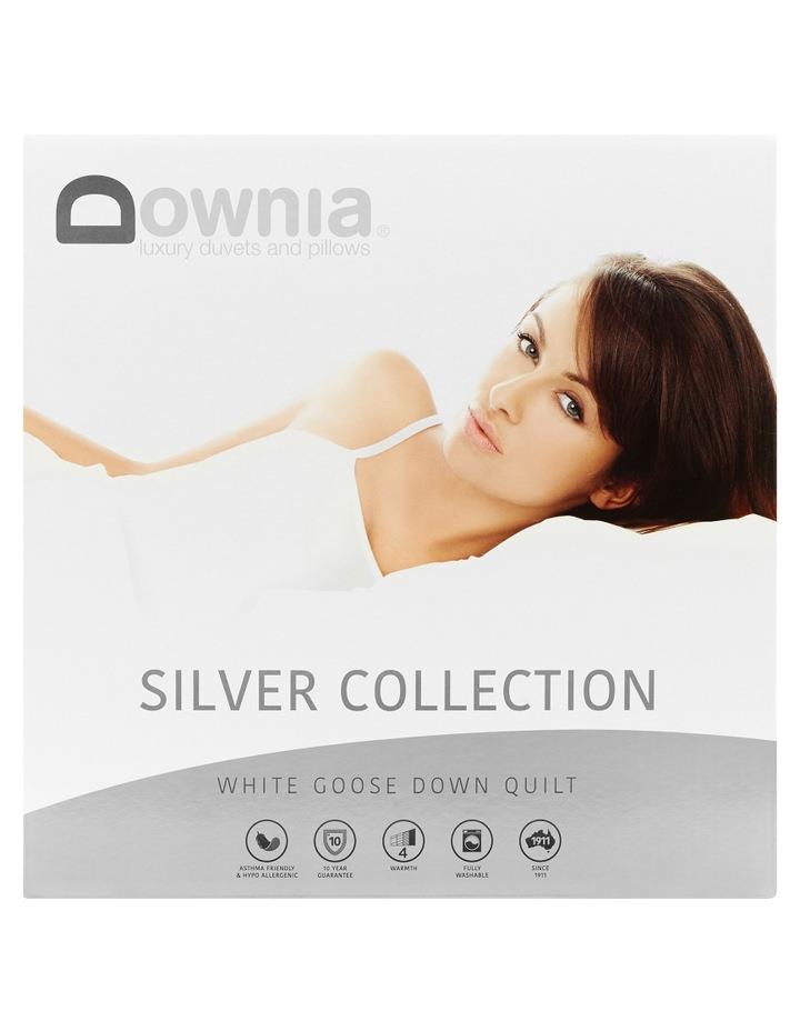 Downia Silver Collection 85/15 White Goose Down Quilt White Queen