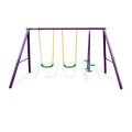 Kahuna Kids Swing Set 4-Seater With Tandem Swing Outdoor Activity Purple Green