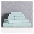 Vue Combed Cotton Ribbed Towel Range in Aqua Bath Mat