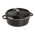 Staub Rd Cocotte With Steamer 26cm/5.2L in Black