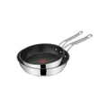 Jamie Oliver by Tefal Cooks Classic Induction Frypan Twin Set 24/28cm in Stainless Steel