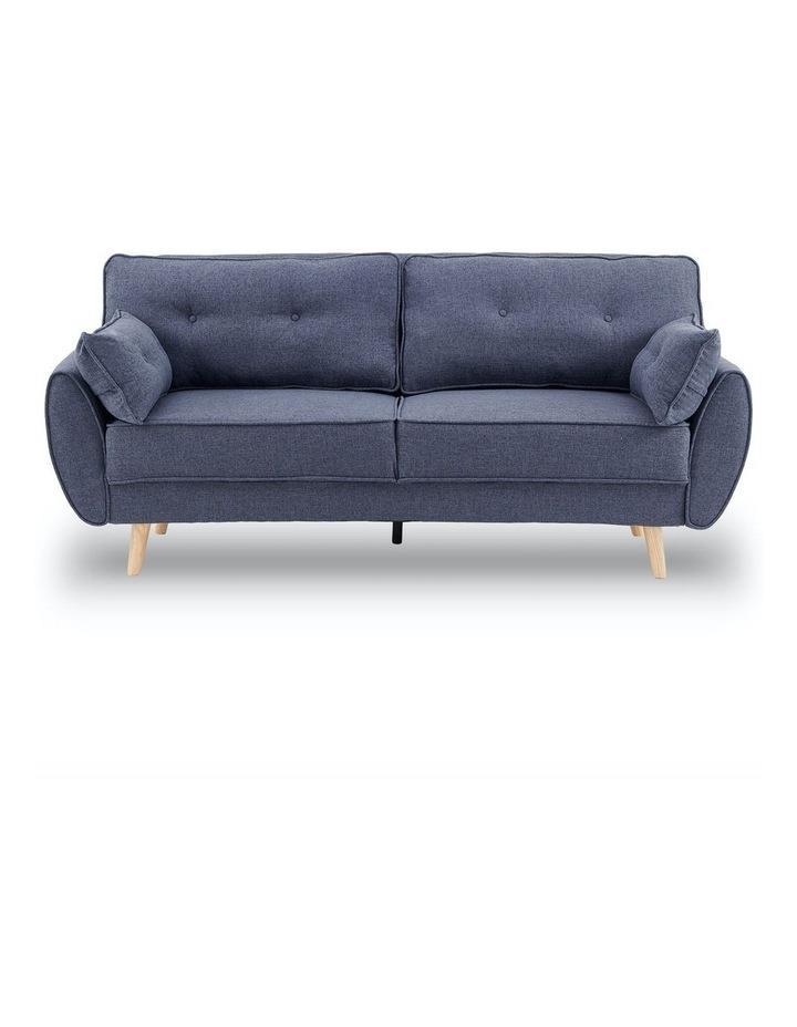 Sarantino 3 Seater Sofa Bed Lounge Couch Modular Furniture Home Linen Fabric Dark Grey