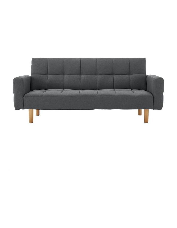 Sarantino 3 Seater Sarantino M3020 Linen Fabric Sofa Bed Lounge Couch Modular Furniture Dark Grey