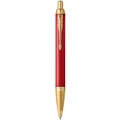 Parker IM Premium With Gold Trim Ballpoint Pen in Red