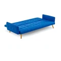 Sarantino Sarantino 3 Seater Modular Linen Fabric Sofa Bed Couch Furniture Armrest Blue