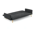 Sarantino Sarantino 3 Seater Modular Linen Fabric Sofa Bed Couch Furniture Black
