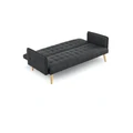 Sarantino Sarantino 3 Seater Modular Linen Fabric Sofa Bed Couch Furniture Black