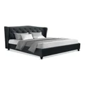 Artiss Queen Size Bed Frame Base Mattress Platform Fabric Wooden Charcoal PIER Charcoal