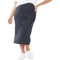 Ripe Lexie Satin Skirt in Navy XL