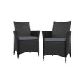 Gardeon Idris Outdoor Chair 2 Set in Black