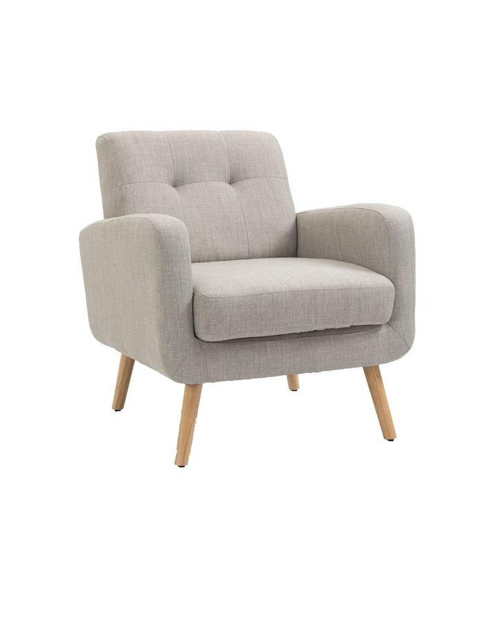 IHOMDEC Mid Century Modern Tub Chair With Upholstered Cushion Light Grey