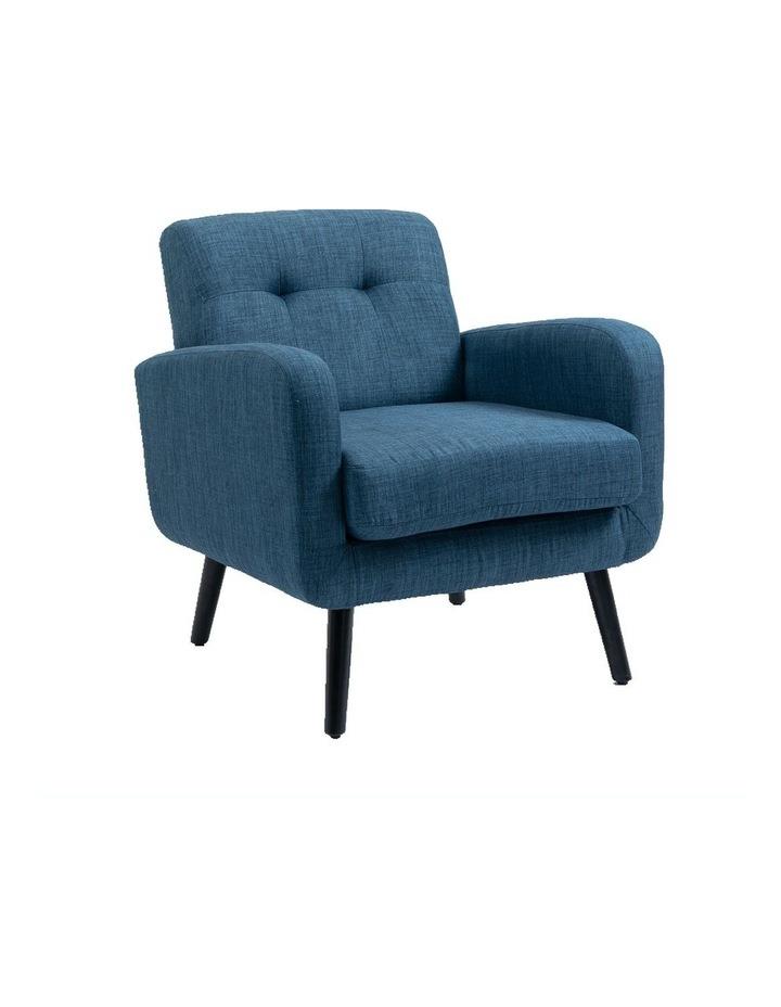 IHOMDEC Mid Century Modern Tub Chair With Upholstered Cushion Blue