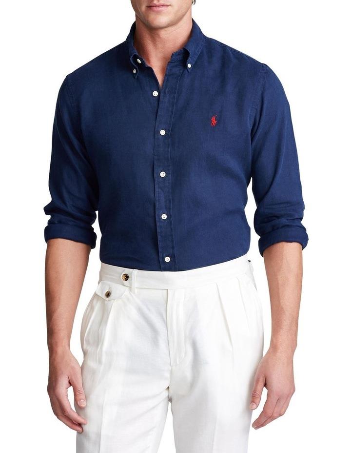 Polo Ralph Lauren Classic Fit Linen Shirt Navy M
