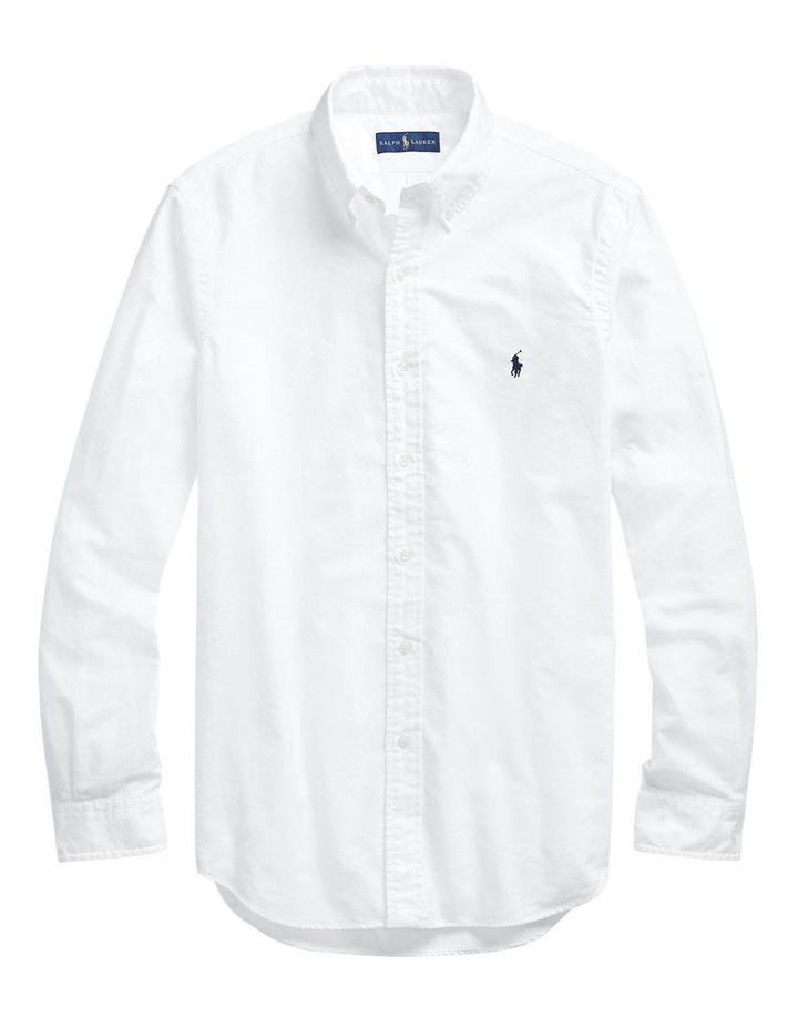 Polo Ralph Lauren Slim Fit Garment-Dyed Oxford Shirt White XS