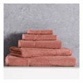 Vue Combed Cotton Ribbed Towel Range in Pink Clay Pink Bath Mat