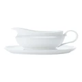 Maxwell & Williams Basics Gravy Boat And Saucer 550ml Gift Boxed in White