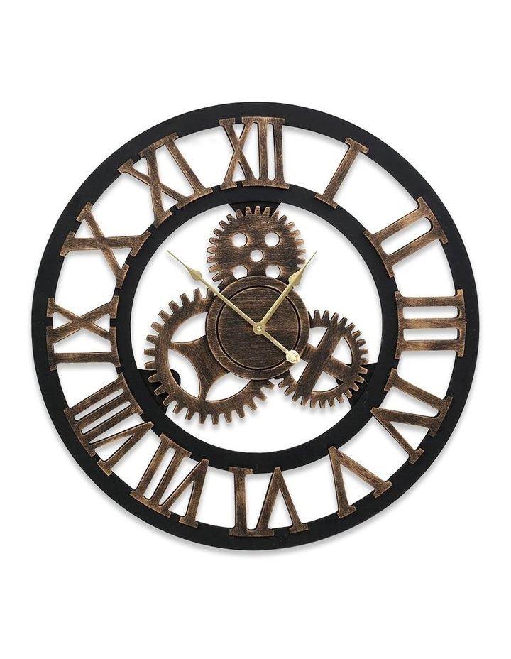Artiss Wall Clock Extra Large Vintage Silent No Ticking Movements 3D Home Office Decor 80cm Brown