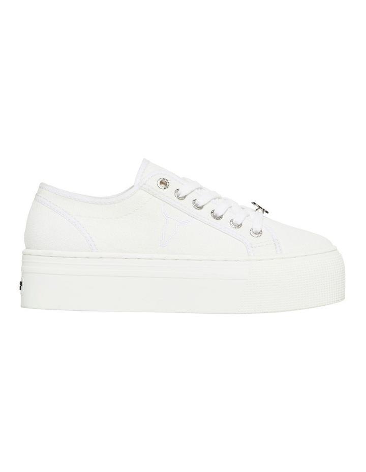 Windsor Smith Ruby White Canvas Platform Sneaker White 6