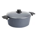 WOLL Diamond Lite Induction Stock Pot with Lid 28cm 7.5L in Black