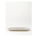 Australian House & Garden Esperance Wiped Edge Oblong Platter in White/Sand White