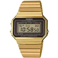 Casio Casio Gold Vintage Gold Digital Watch With Stainless Band A700WG 9A