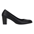 Hush Puppies The Tall Pump Black Leather Heels in Black 7