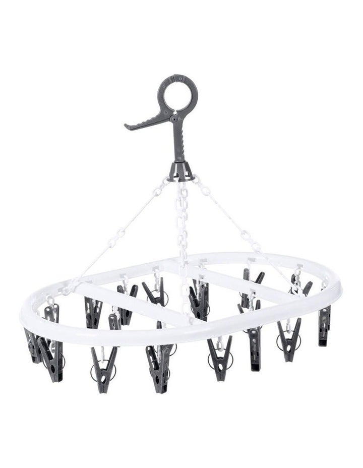 BOXSWEDEN Hooks Hanging Clothes Dryer 10 Pegs in Assorted