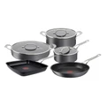 Jamie Oliver by Tefal Cooks Classic Non-Stick Induction 5pc Set with Shark Tooth Grill Black
