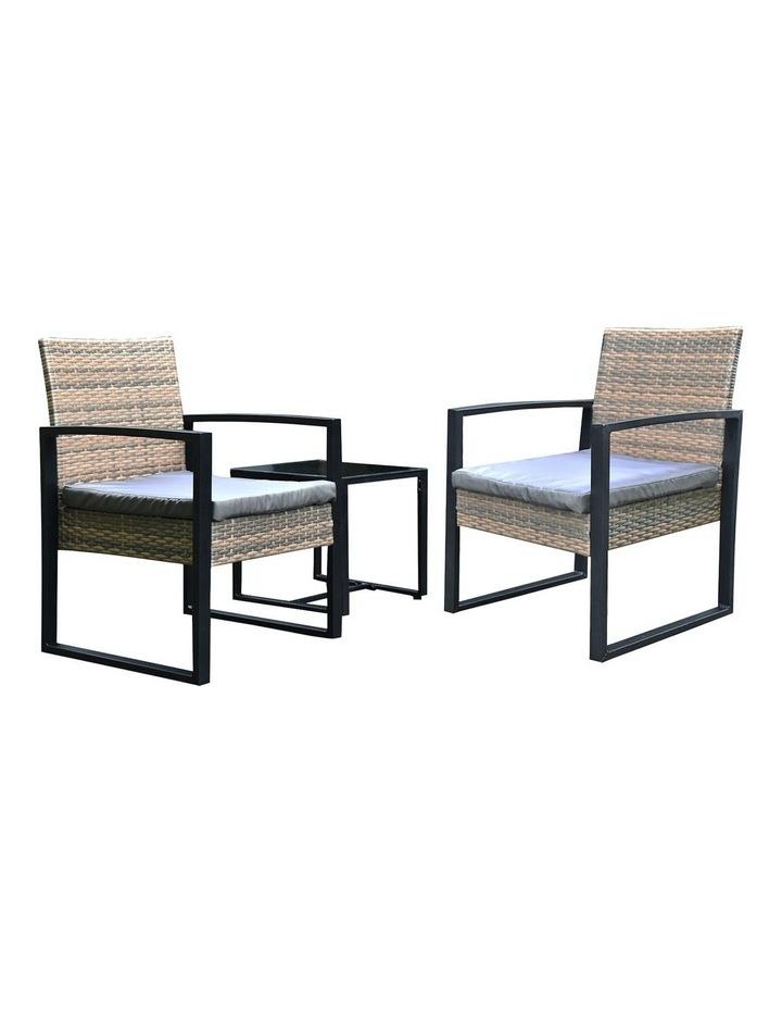 Arcadia Furniture 3 Piece Patio Set in Oatmeal and Grey