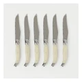 Heritage Laguiole Sophistique French 6 Piece Steak Knives in Pearl