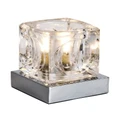 Lightsup Online Blanca Chrome Glass Table Lamp With LED Bulb