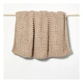 Vue Chunky Knit Throw in Beige Throw