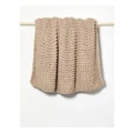 Vue Chunky Knit Throw in Beige Throw