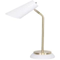 Sarantino Brass Finish Table Lamp White