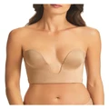 Fine Lines Refined 4 Way Convertible U Plunge Strapless Bustier in Nude Beige 10 A