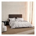 Linen House Nara 400TC Bamboo Cotton Quilt Cover Set in Silver Double