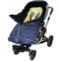 Naturally Sheepskins Naturally Sheepskins Combi Fleece Footmuff with removable Lambskin Liner (Linear Navy + Natural)