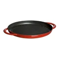 Staub Round Grill Pan 26cm in Cherry Red