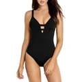 Seafolly Active Deep V One Piece Swimsuit Black 8