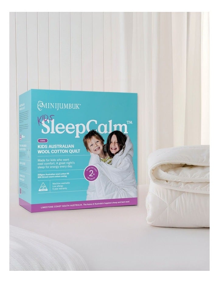 MiniJumbuk Sleepcalm Cool Wool Cotton Quilt White single