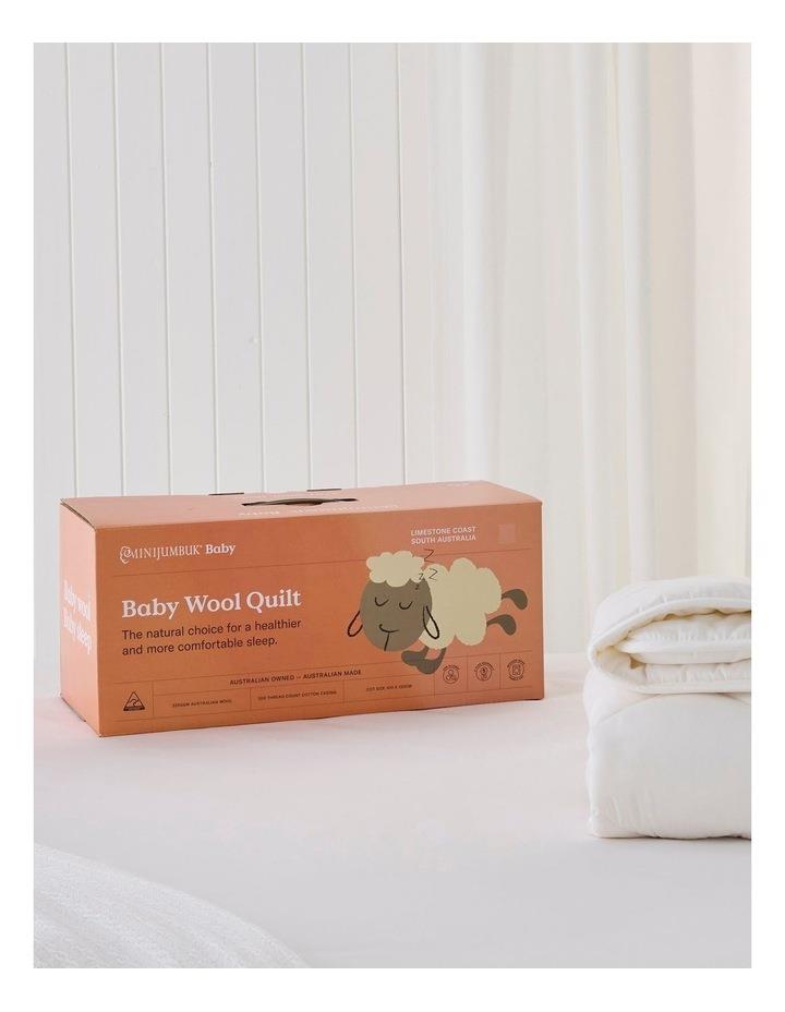 MiniJumbuk Baby Wool Quilt Cot in White