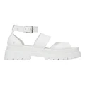 Windsor Smith Thrilled White Leather Ankle Strap Platform Sandal White 10